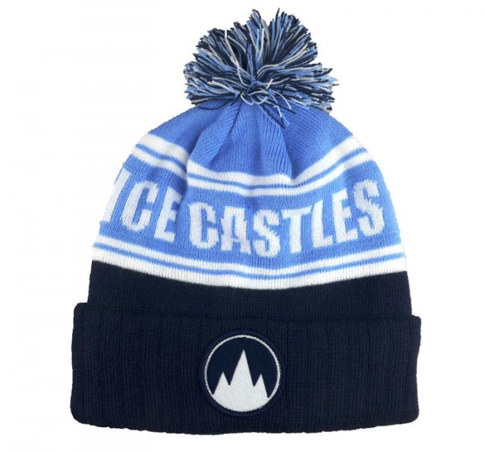 Knitted hat for girls with POM POM
