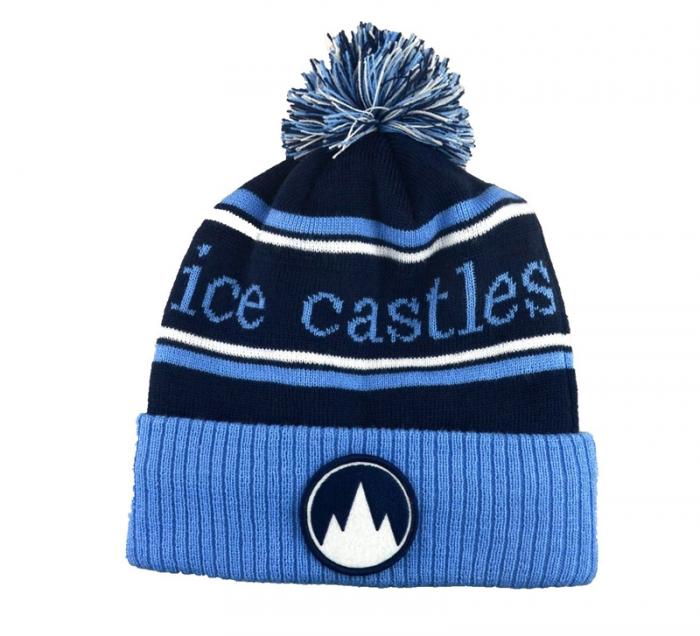 Knitted hat for girls with POM POM