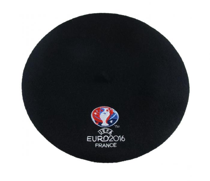Black Wool Round Beret