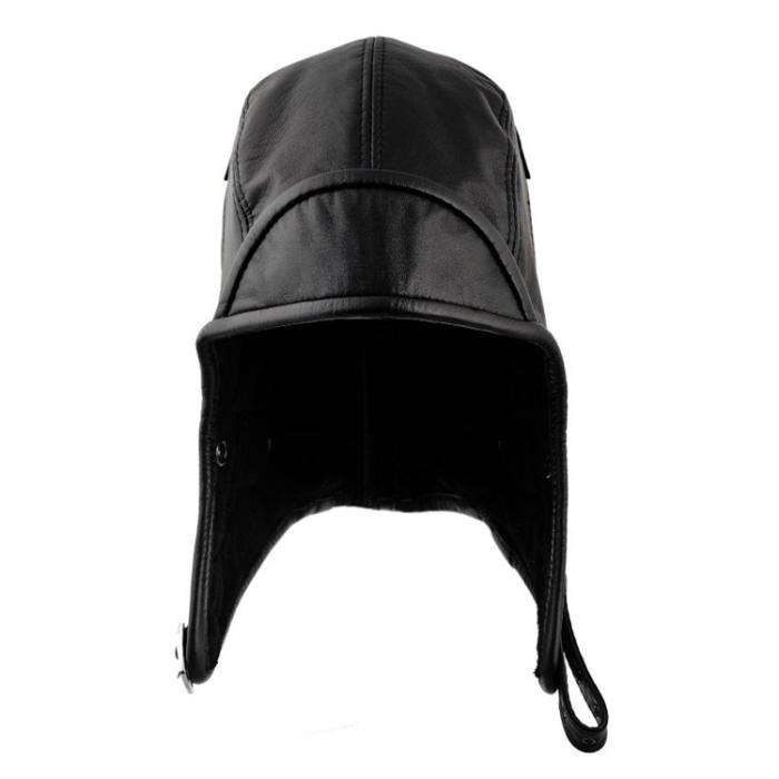 Leather Plain Pilot Hat