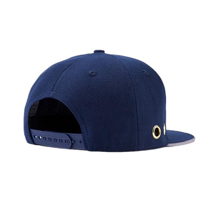 Metal Ring Eyelet Snapback Cap