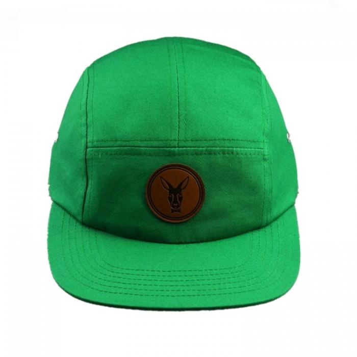 5 Panels Cap with Leather badge