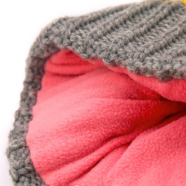 Fleece Inside Pom-Pom Beanie