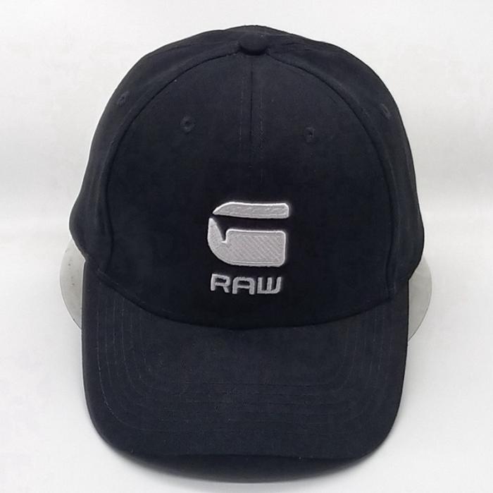Black Cap with Embossed Buckle